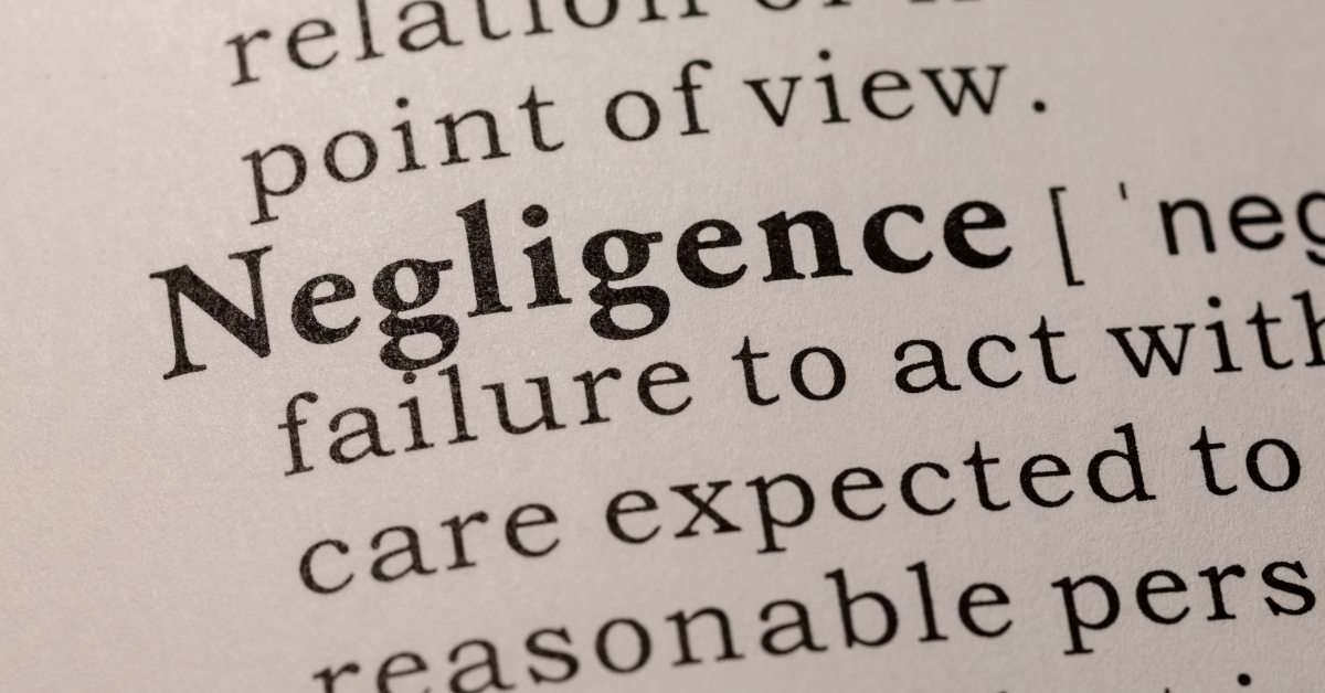 'Negligence' in a dictionary